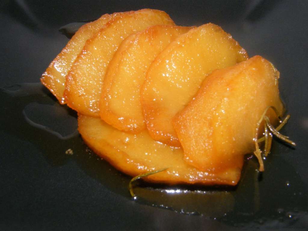 Manzana asada en papillote, receta