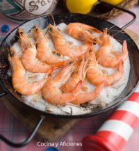 Gambas a la media sal, técnica de cocina sencilla y eficaz.