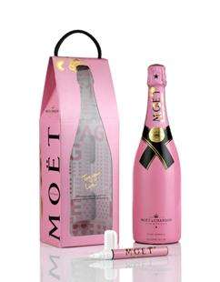 En San Valentín, tu mensaje de amor en una botella de champán rosa.