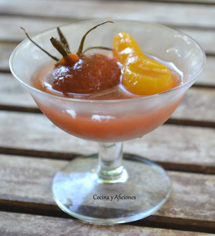 tomate confitado en bloody Mery 