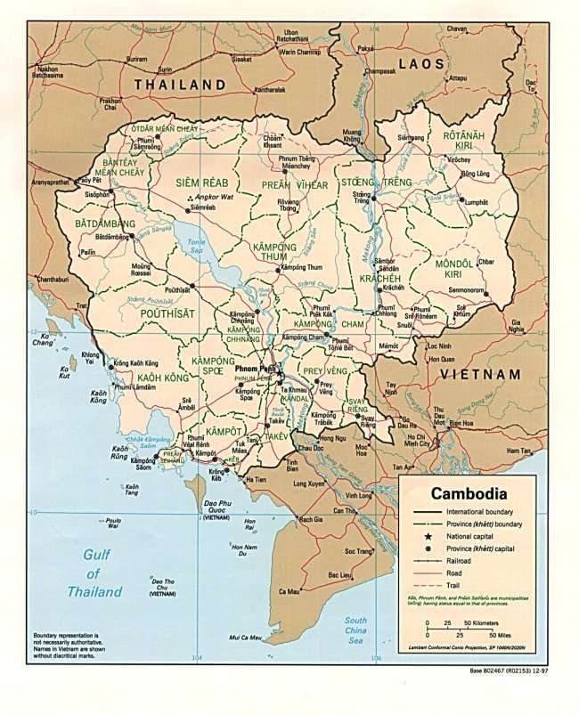 Camboya mapa