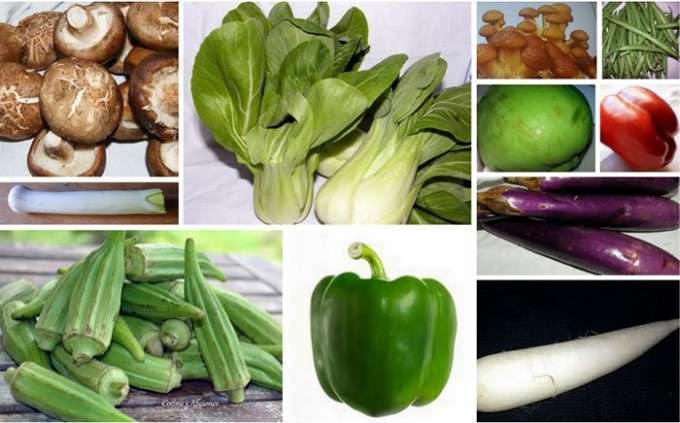 collage verduras wok