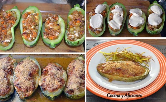 Collage de calabacin relleno
