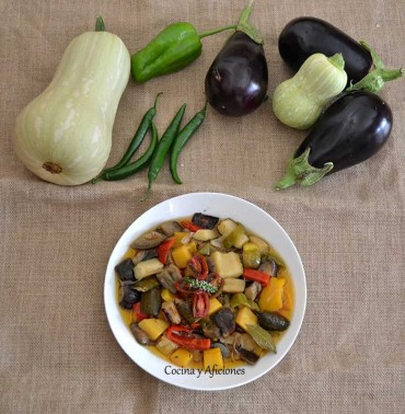 Verduras de verano escabechadas a la sidra, receta paso a paso.