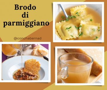 Como preparar un maravilloso brodo di croste di parmigiano reggiano, un caldo maravilloso con tres presentaciones