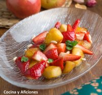 Postre rápido de fresas y manzanas con truco, más rico y fácil imposible.