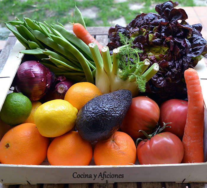 caja de verduras