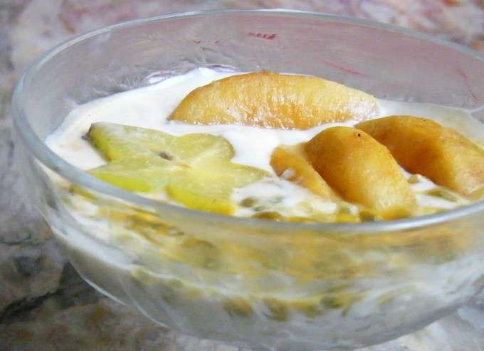 postre de maracuya y manzana